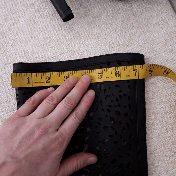 Colin Stuart Cut-Out Leather Tall Heeled Boots - Picture 9 of 11